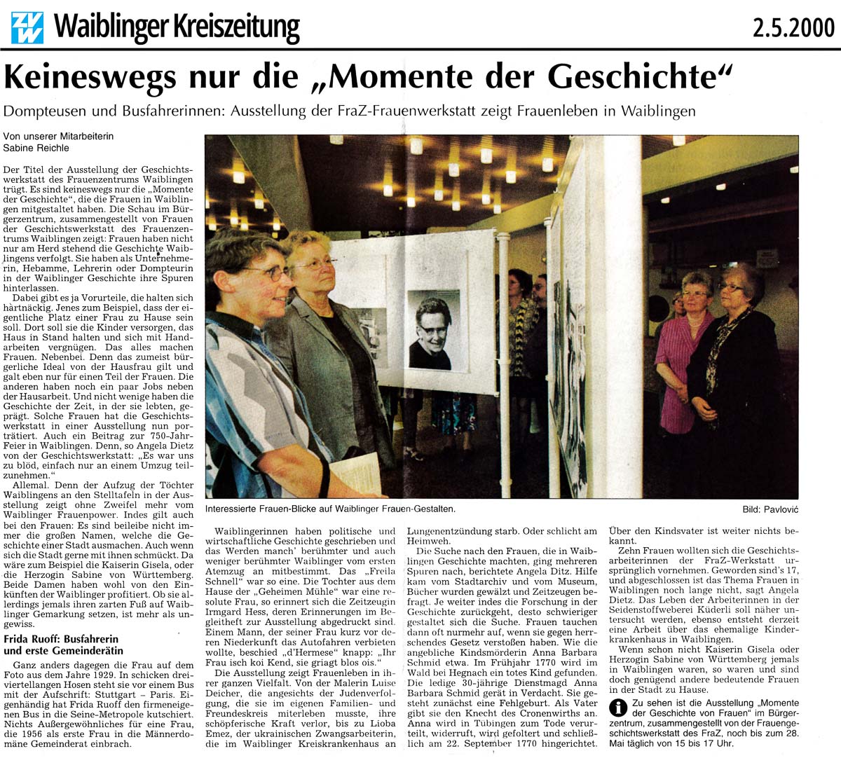 Ausstellung Momente der Geschichte