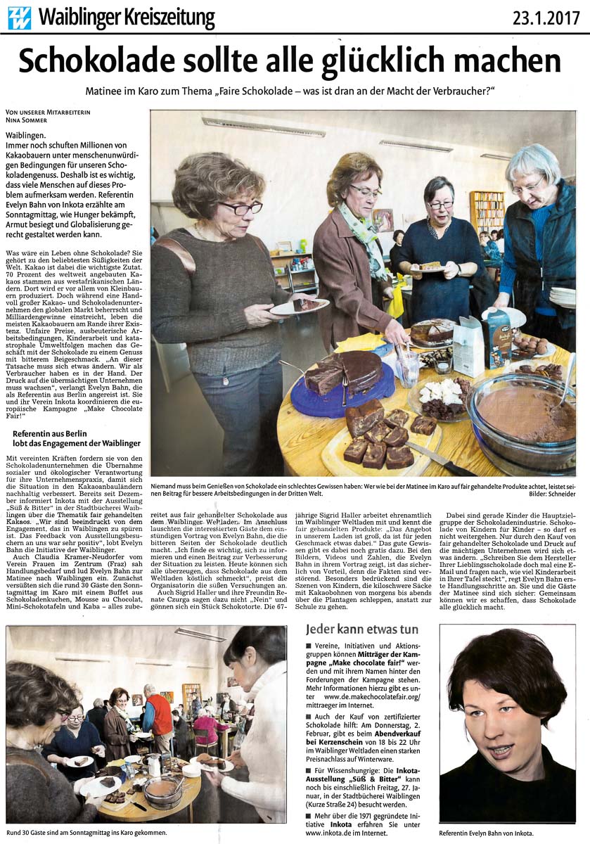 Schokolade sollte glücklich machen